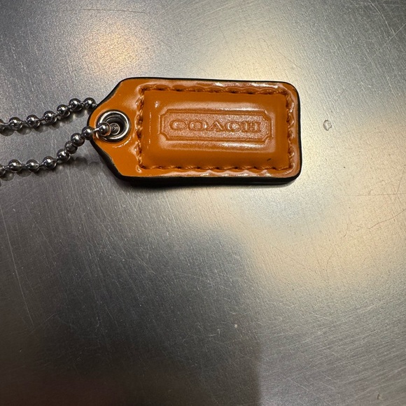 Coach - Orange Patent Leather Small Hangtag - 1.5” in length - Picture 1 of 2